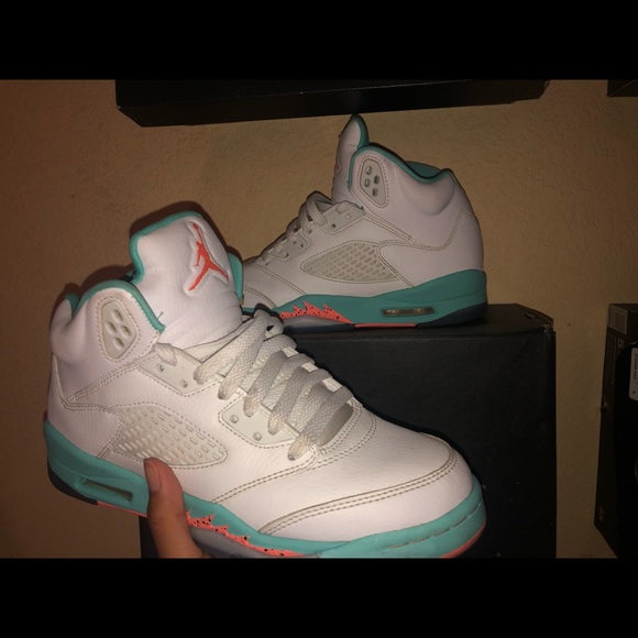 air jordan 5 gs light aqua